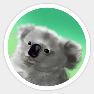 koala bear in the green circle Sticker